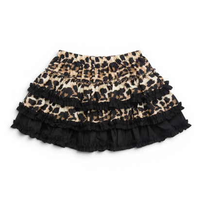 Leopard Ruffle Mini Skirt A571