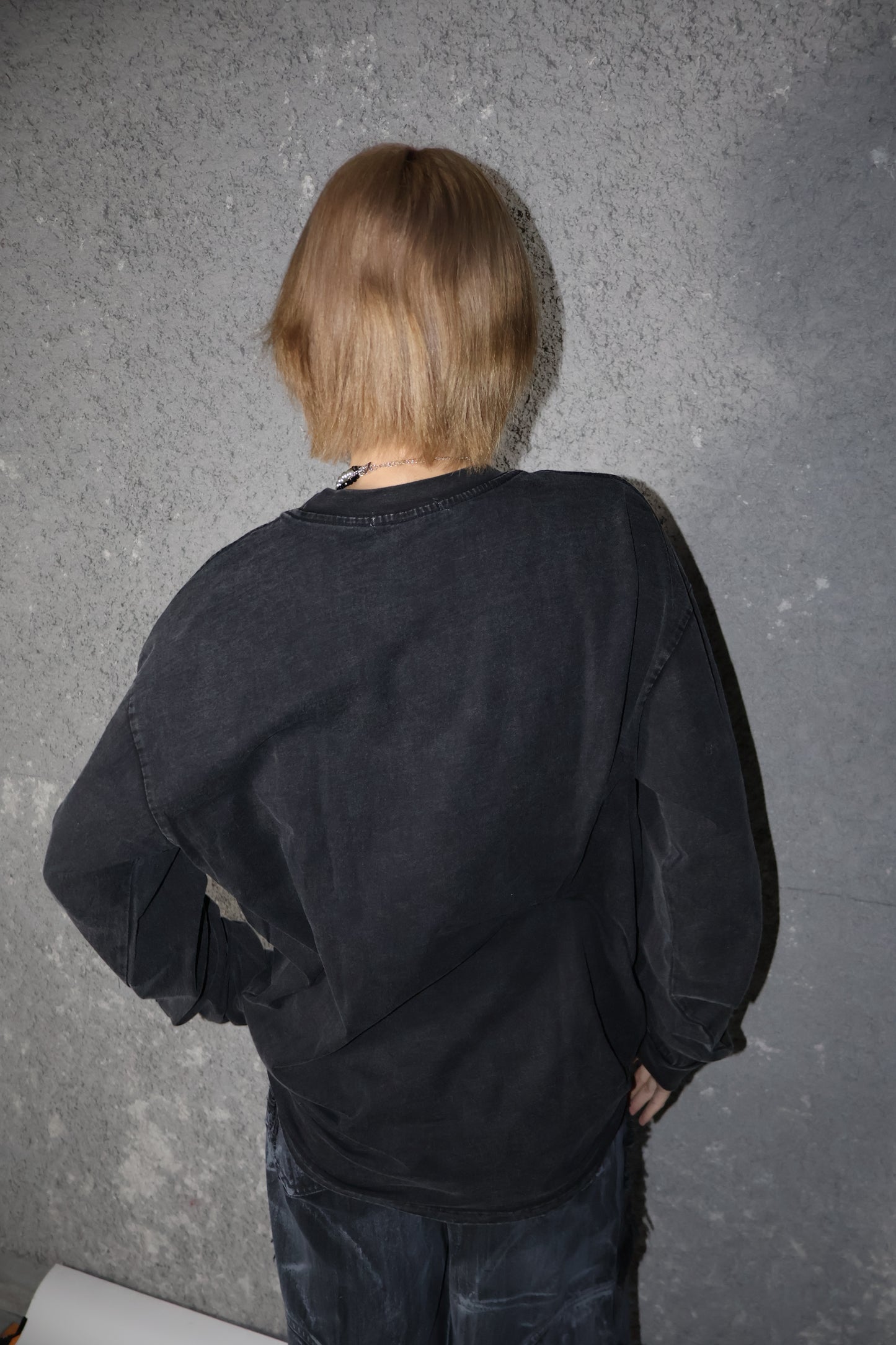 dog print long-T A383