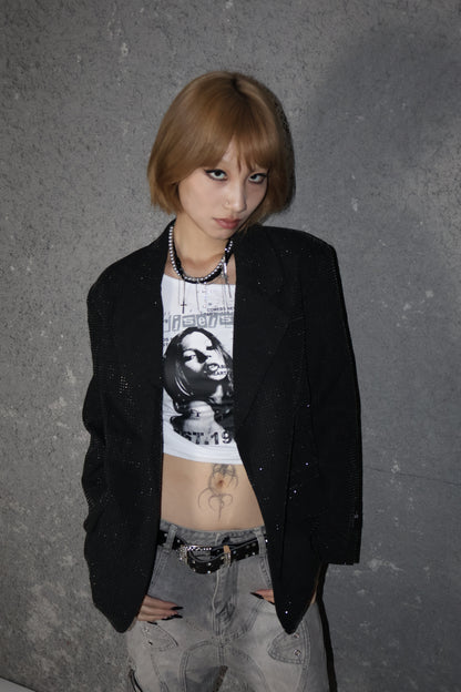 25-K33 rhinestone jacket A370