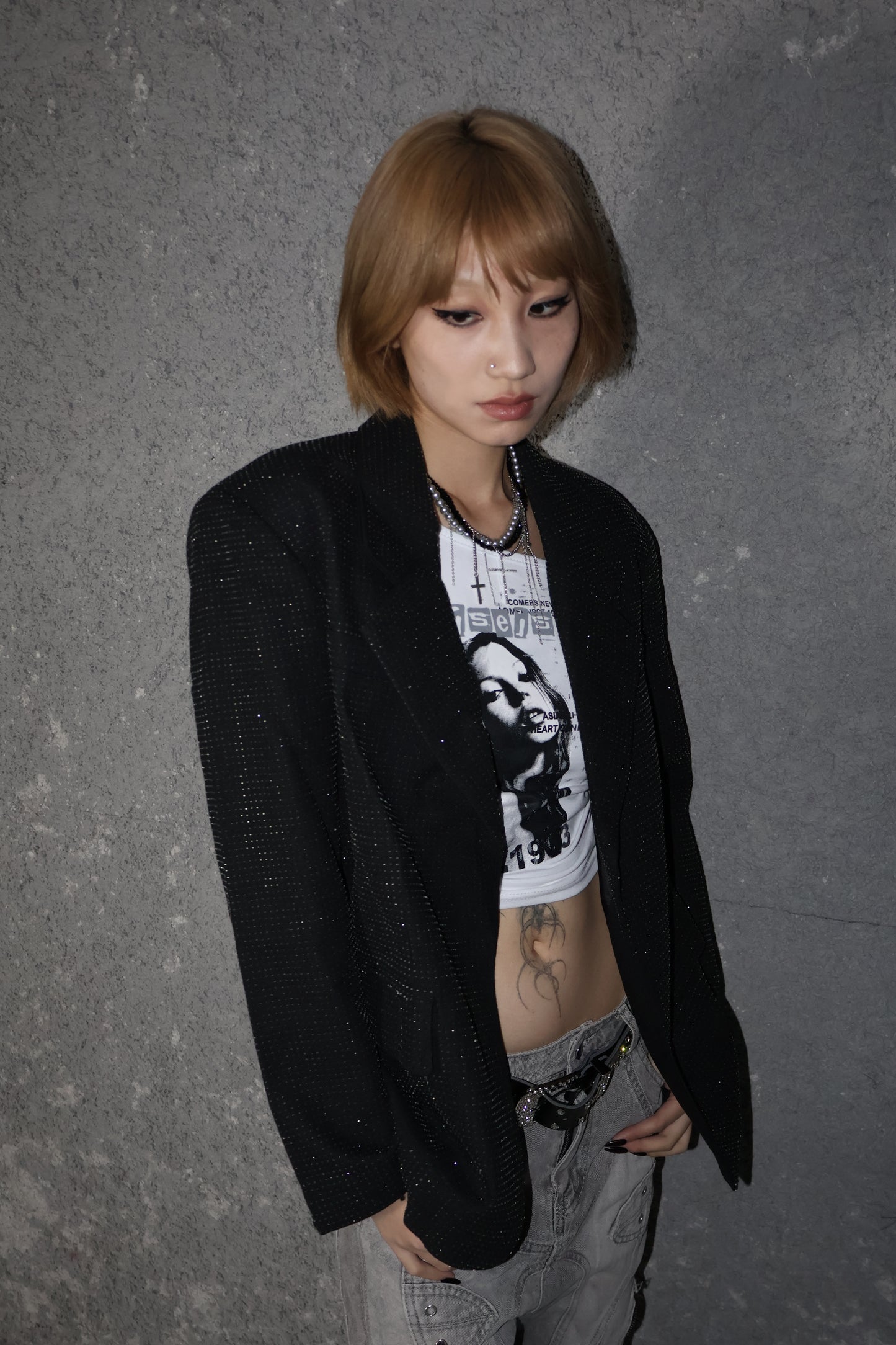 25-K33 rhinestone jacket A370