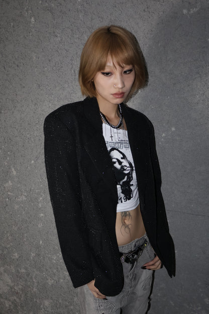 25-K33 rhinestone jacket A370