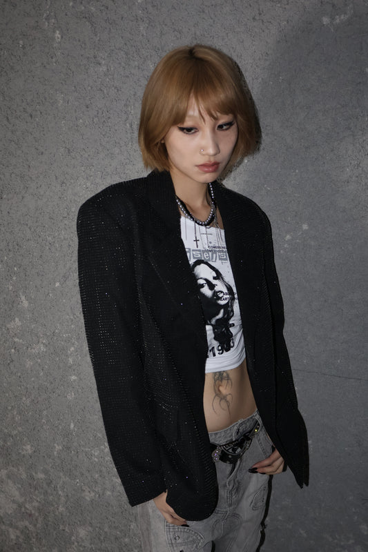 25-K33 rhinestone jacket A370