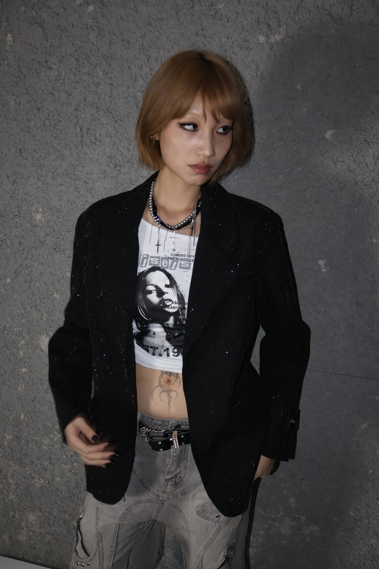 25-K33 rhinestone jacket A370