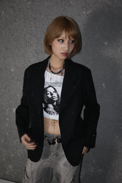 25-K33 rhinestone jacket A370
