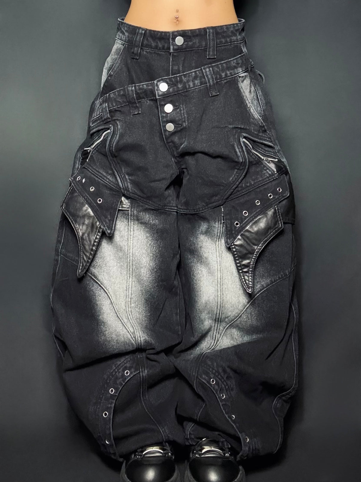 Buckle Cargo Denim A709
