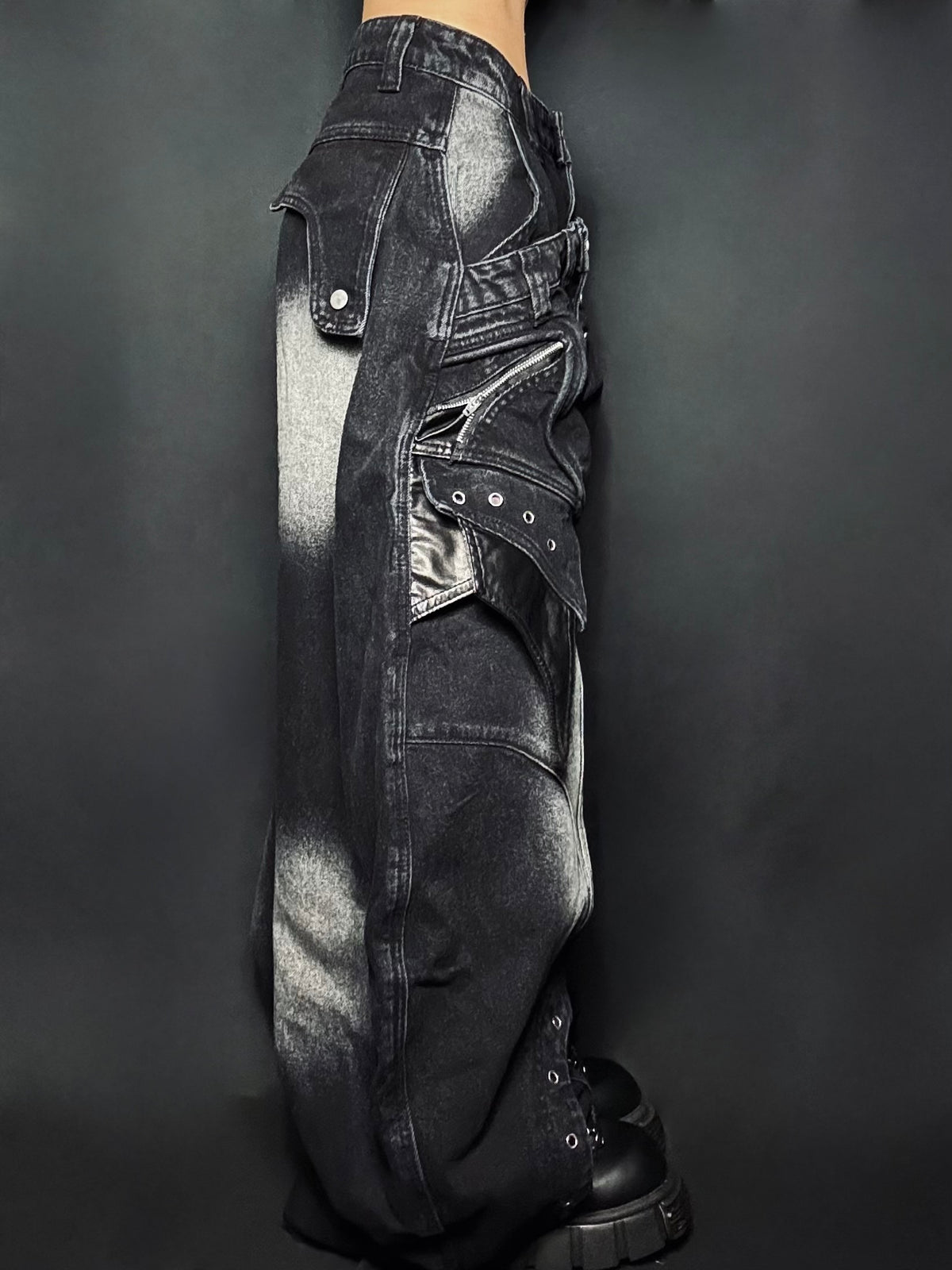 Buckle Cargo Denim A709