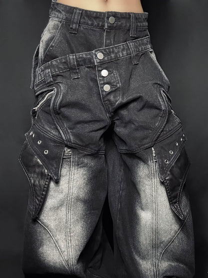 Buckle Cargo Denim A709
