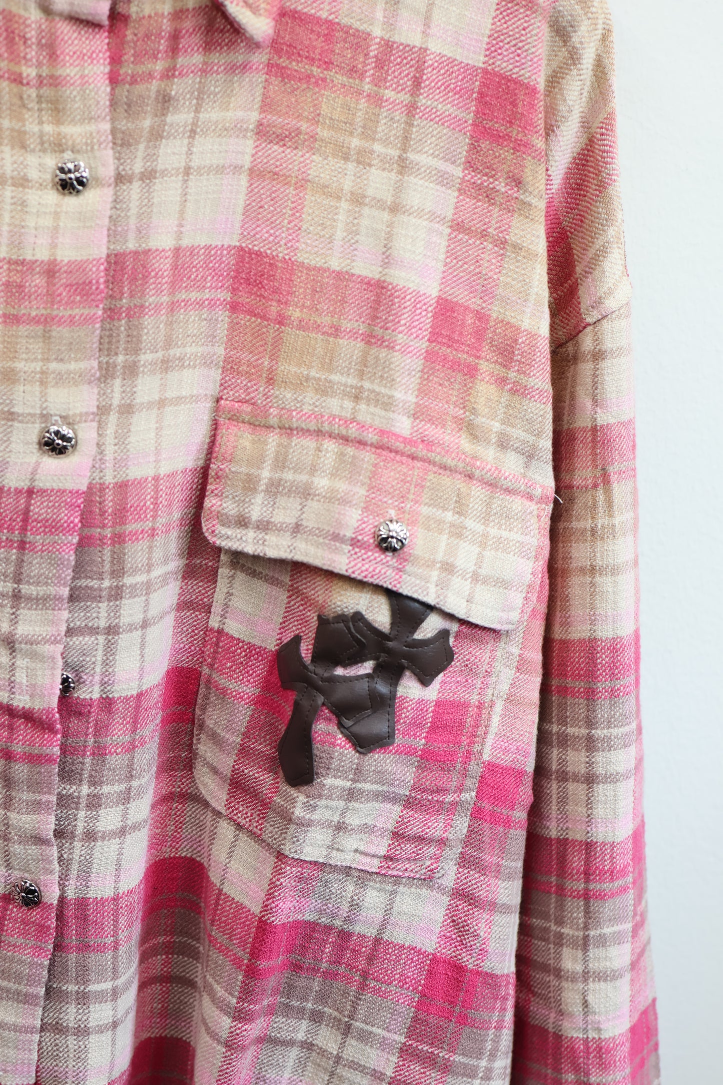257-10 Pink Plaid Shirt  A410