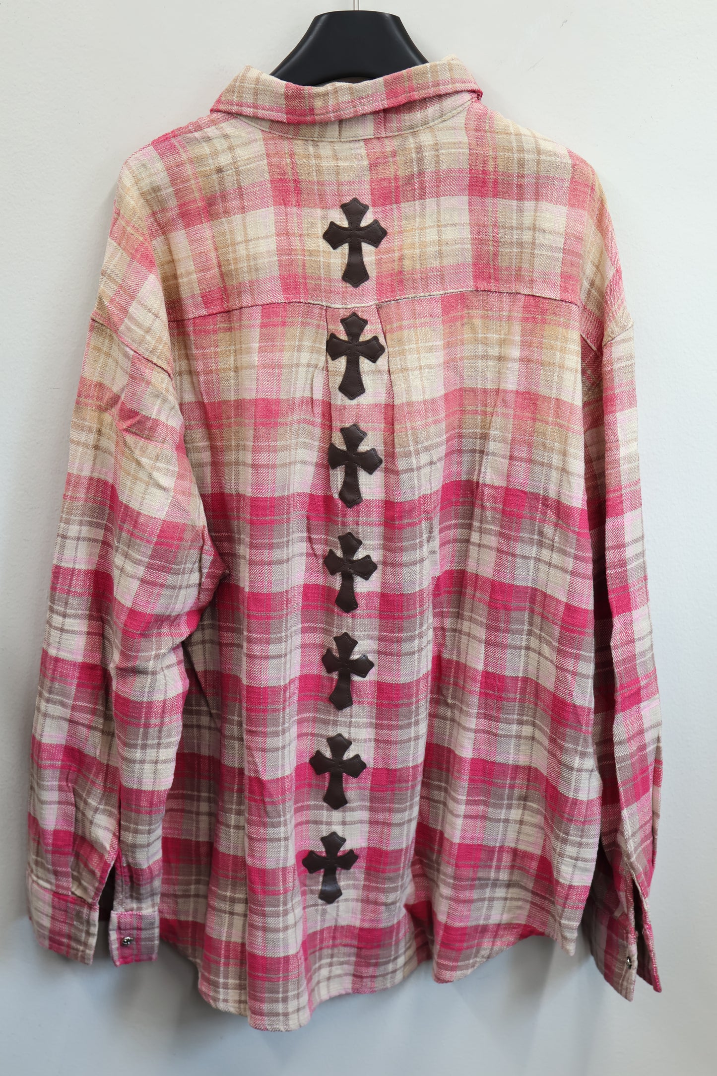 257-10 Pink Plaid Shirt  A410