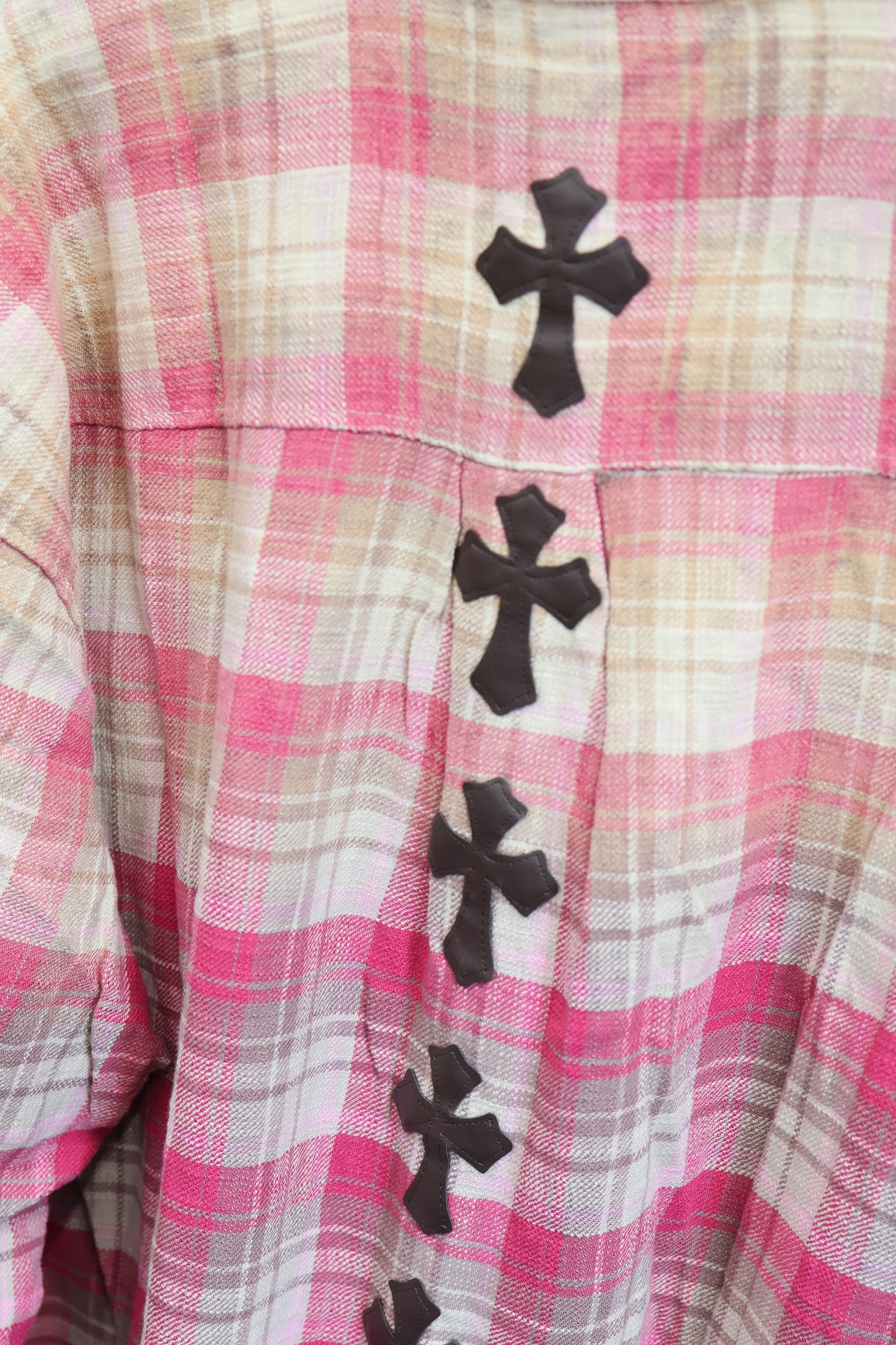 257-10 Pink Plaid Shirt  A410