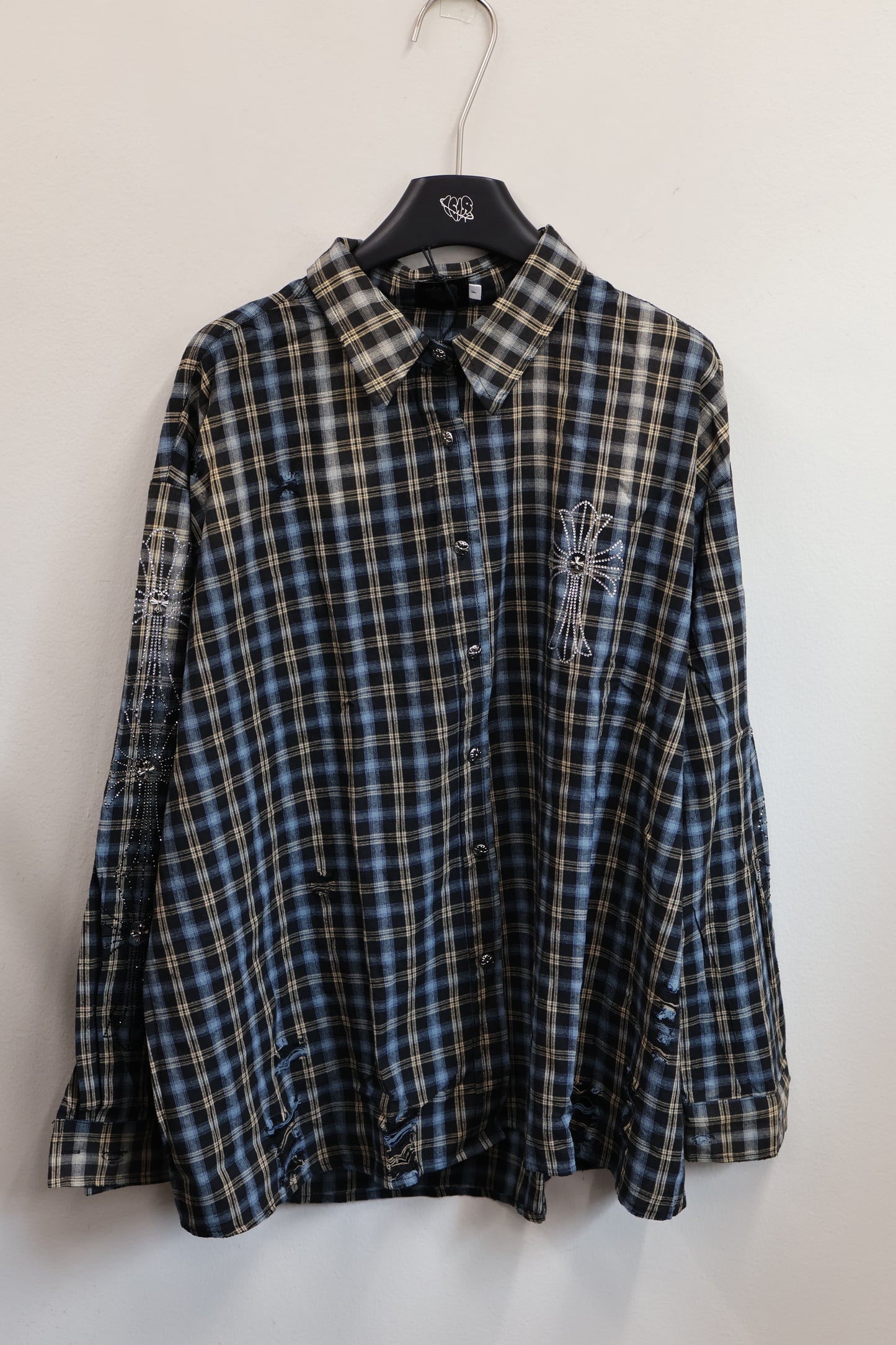 257-09 Grunge Plaid Shirt A409