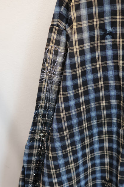 257-09 Grunge Plaid Shirt A409