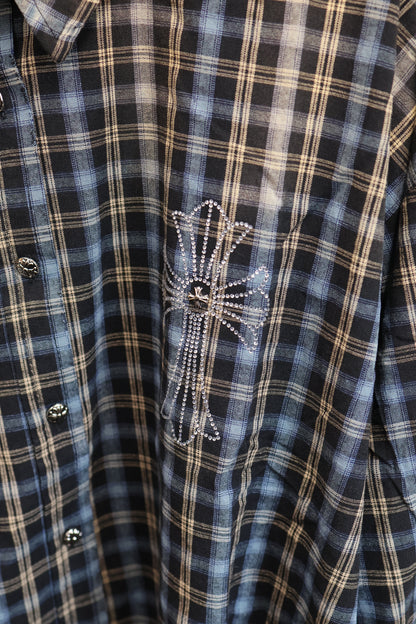257-09 Grunge Plaid Shirt A409