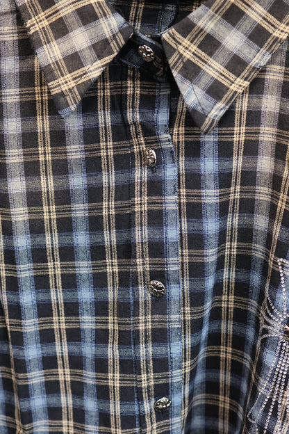 257-09 Grunge Plaid Shirt A409