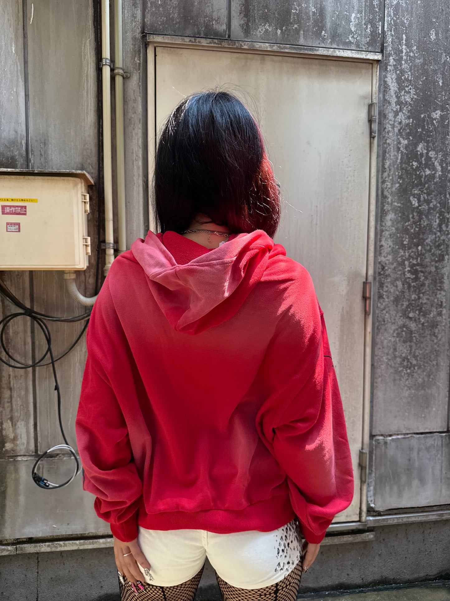 Flame Print Hoodie A314