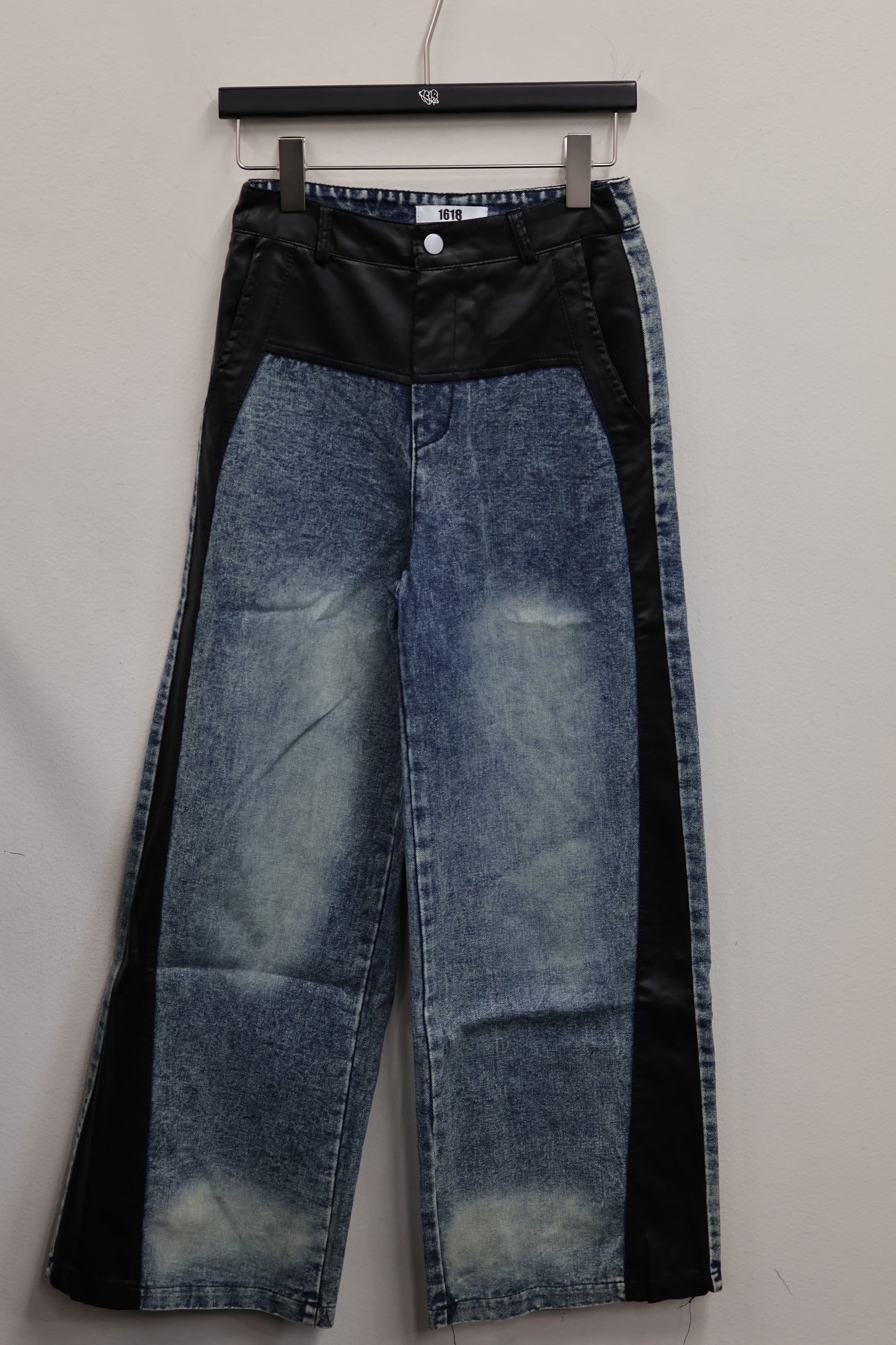 denim leather set up A438