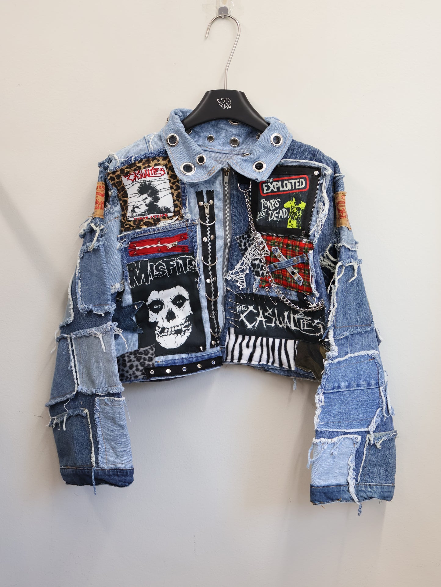 aftermath RE: Riot Icon Cropped Denim Jacket RA328