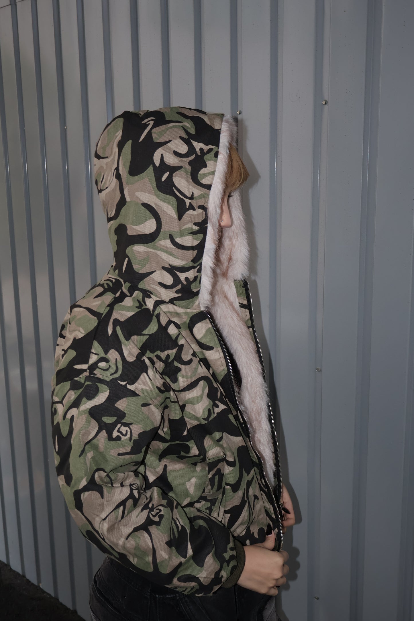 Camo Fur Hood jacket A421