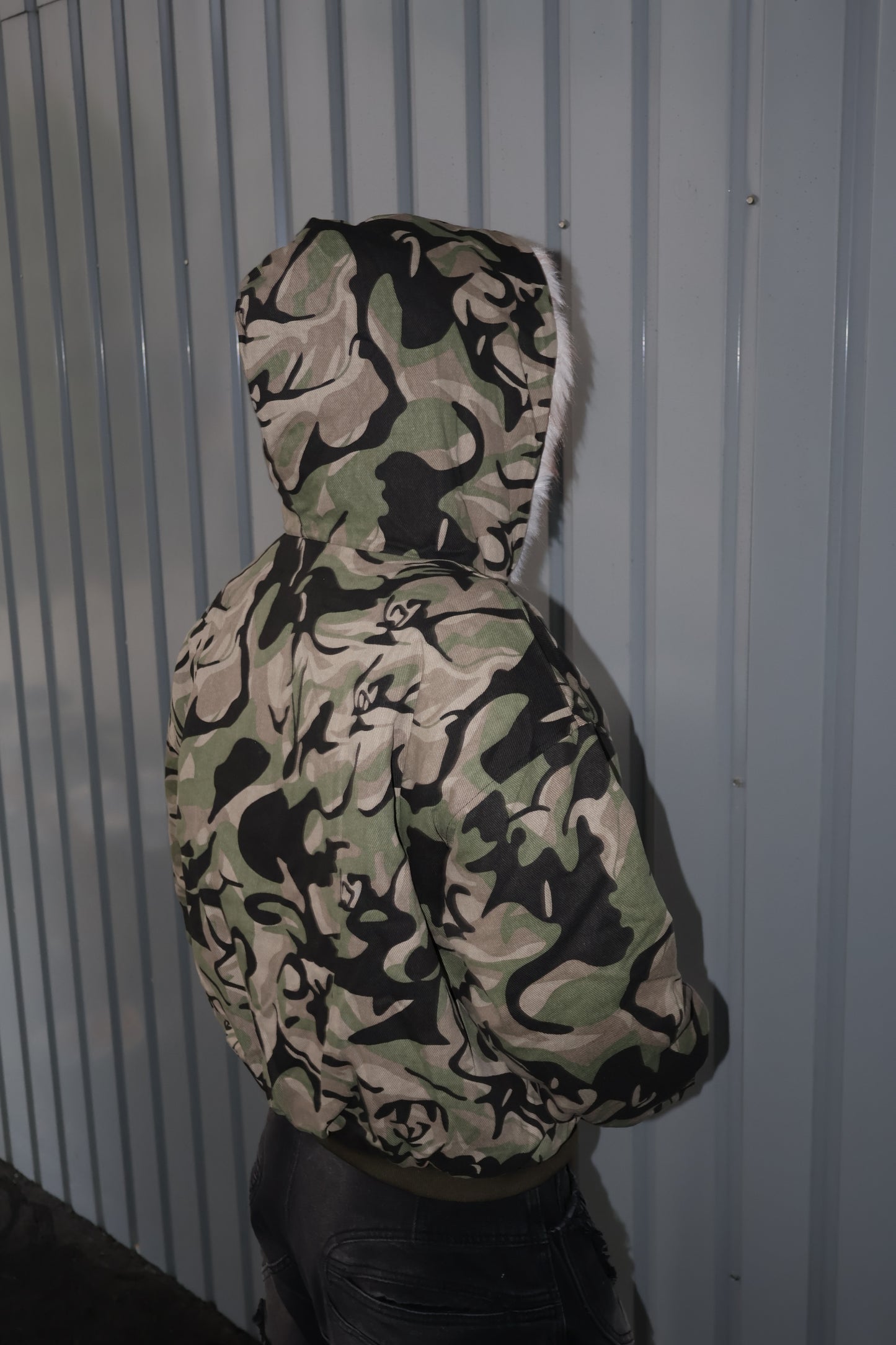 Camo Fur Hood jacket A421