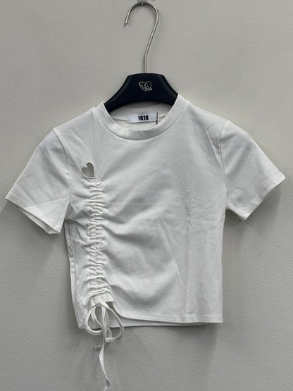 heart shirring tee A116