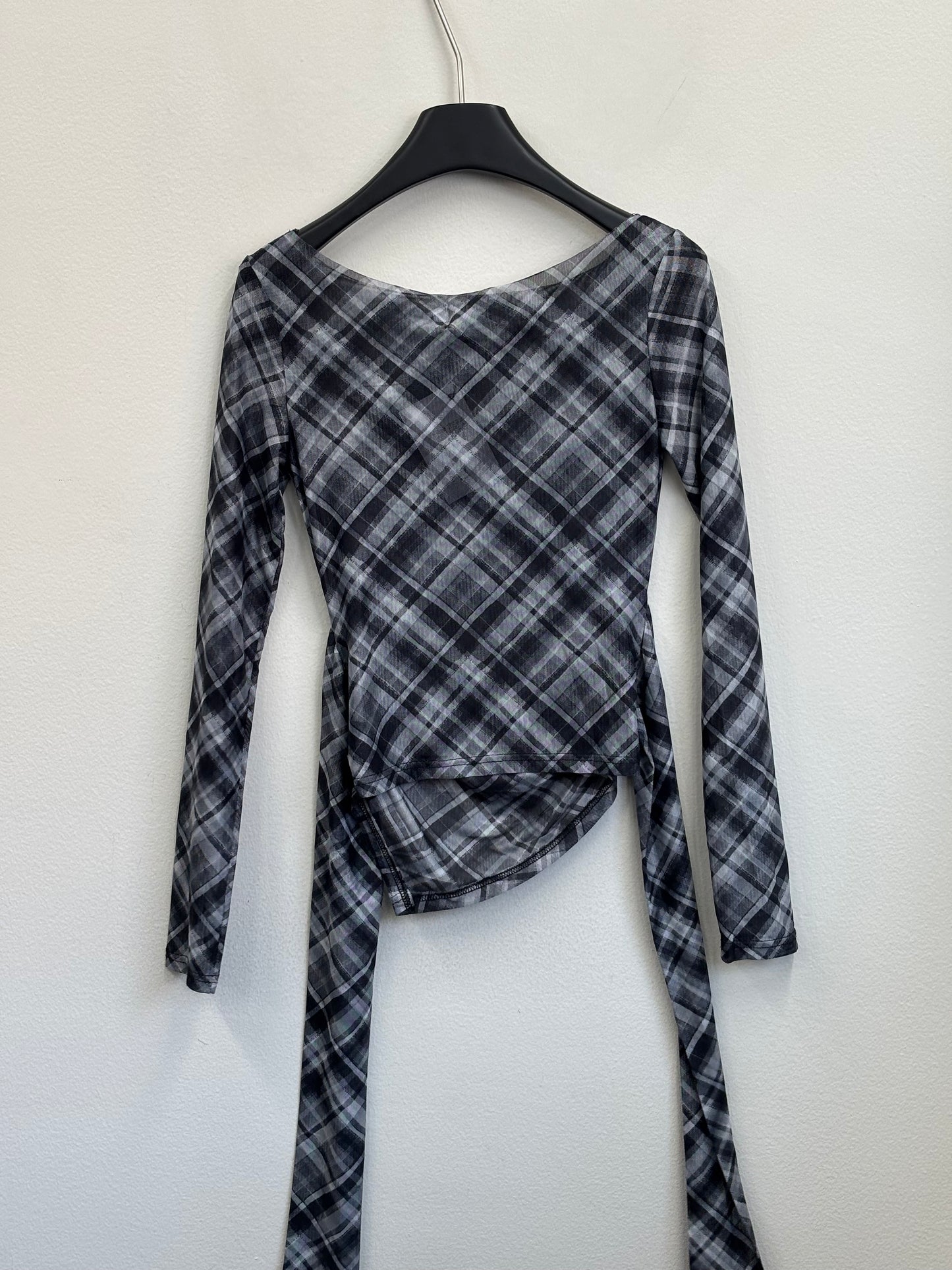 rhinestone check L/S A197