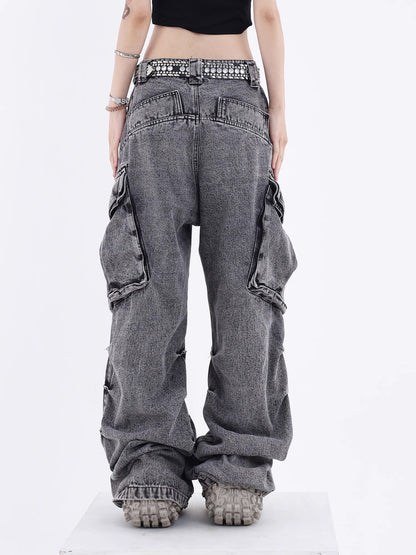 wash cargo denim A258