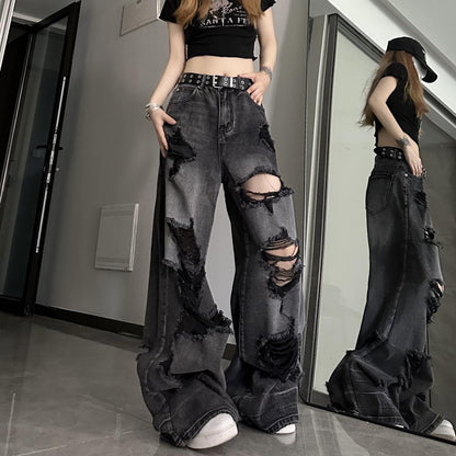 black damage denim A259