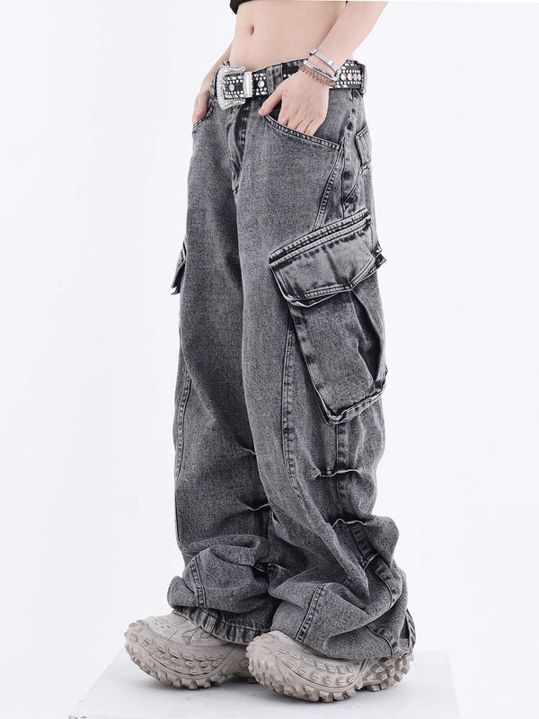 wash cargo denim A258