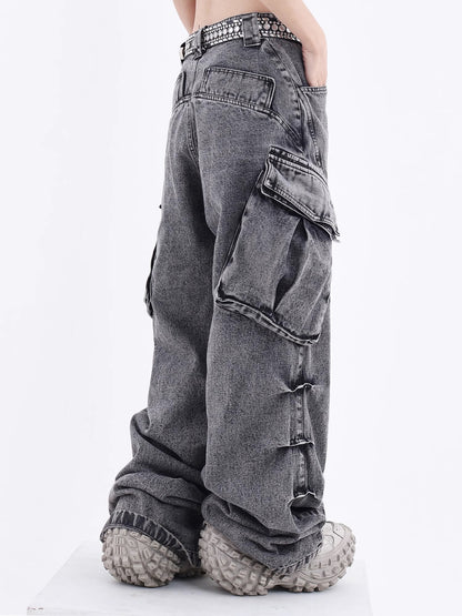 wash cargo denim A258