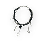 heart black chain necklace I14