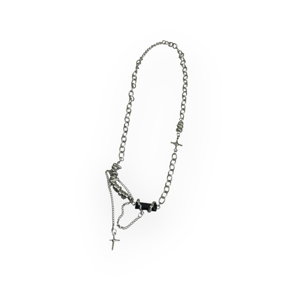square charm chain necklace I18