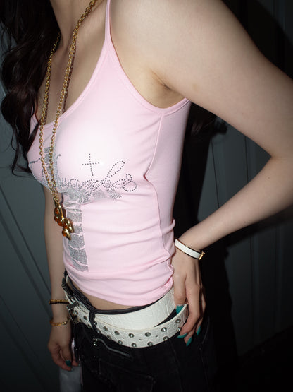 Cutout Cross Cami Top  A554