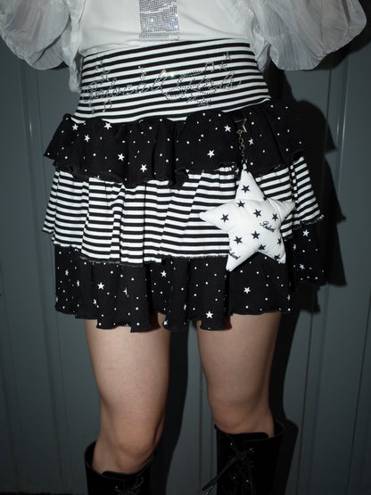 border Ruffle Mini Skirt  A570