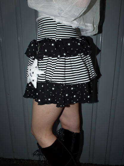 border Ruffle Mini Skirt  A570
