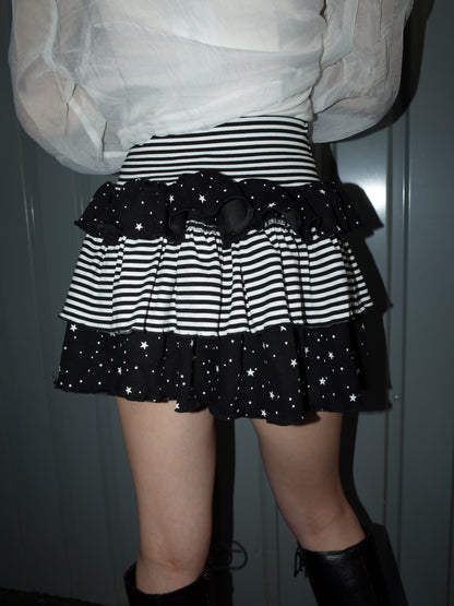 border Ruffle Mini Skirt  A570
