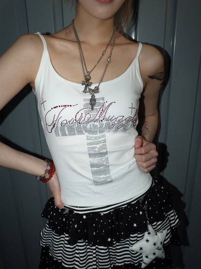 Cutout Cross Cami Top  A554