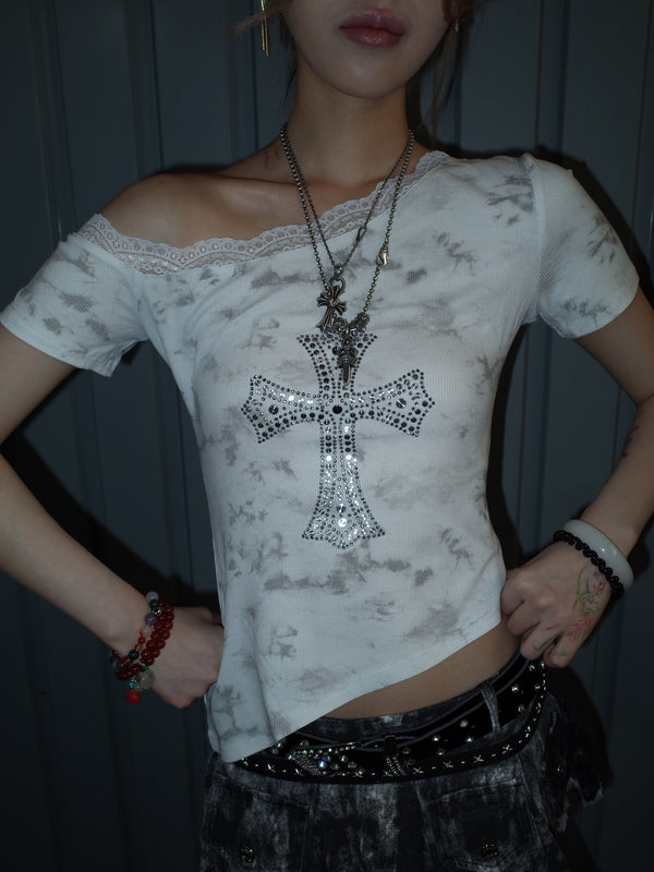 Stud Cross Asym Top  A558