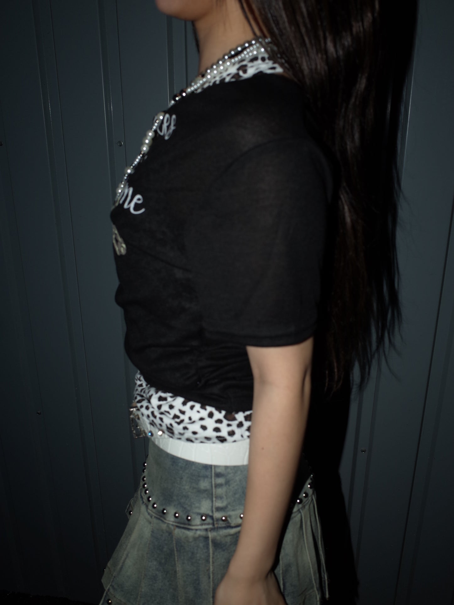 Leopard Drape Top  A564