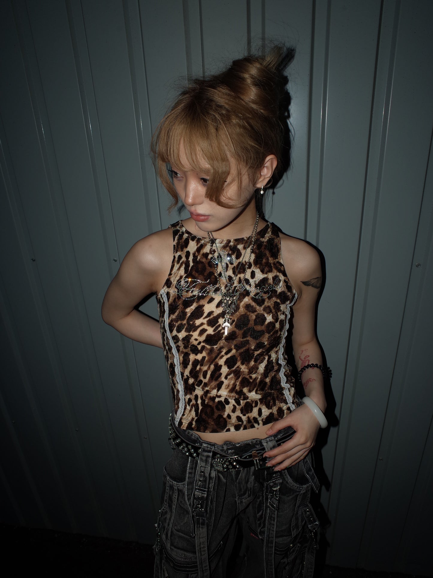 Leopard Line Tank  A559