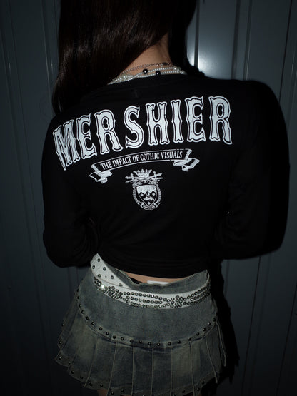 Cut Shoulder Graphic Long Sleeve  A565