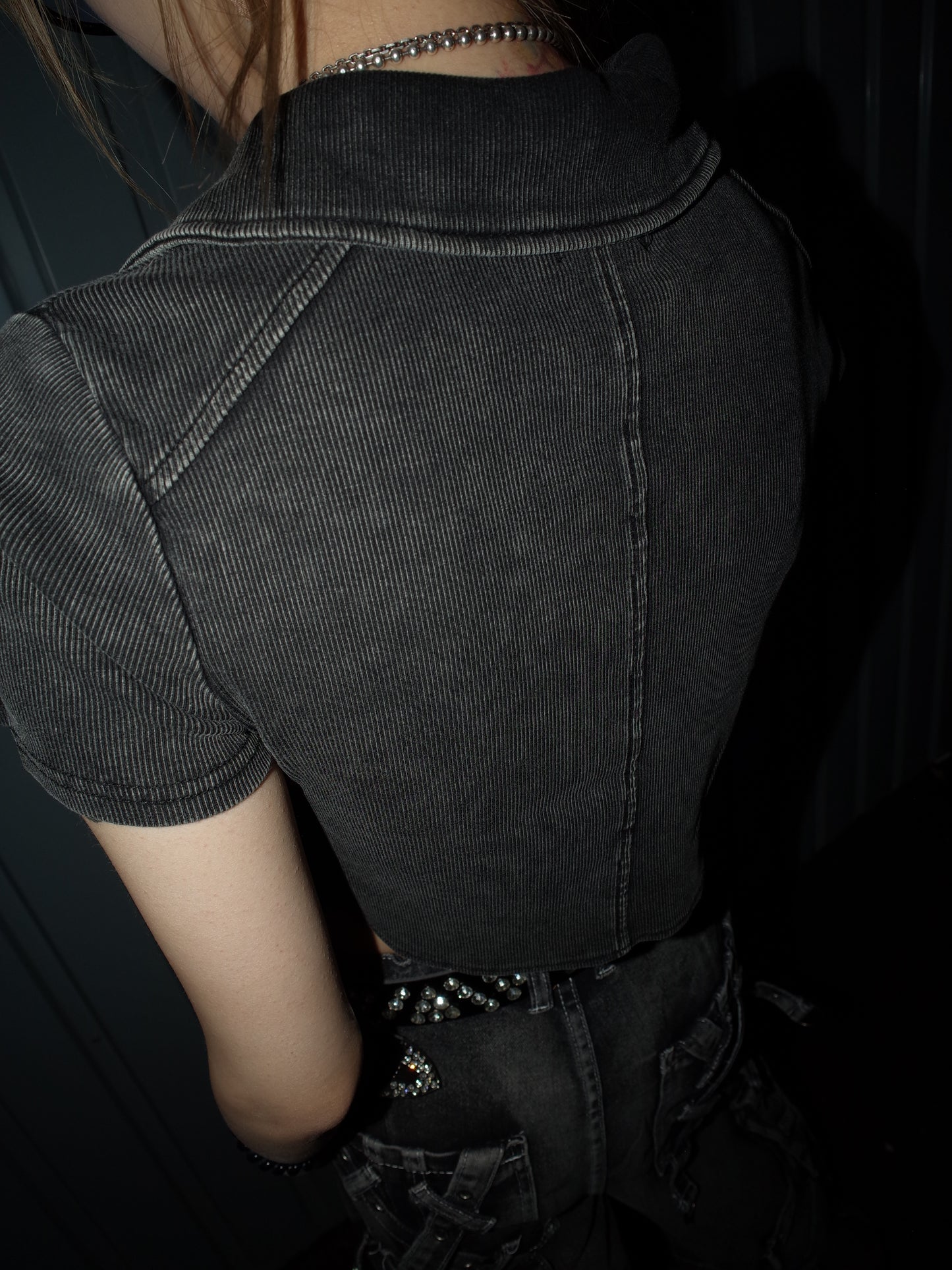 Crop Zip Top A573