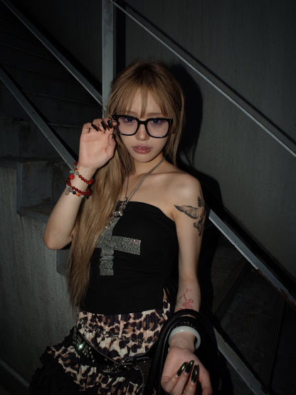 Stud Cross Tube Top A577