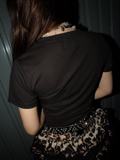 Stud Cross Top  A566