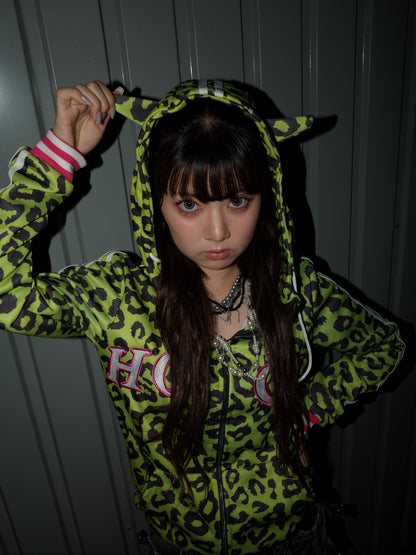 Neon Leopard Hoodie  A567