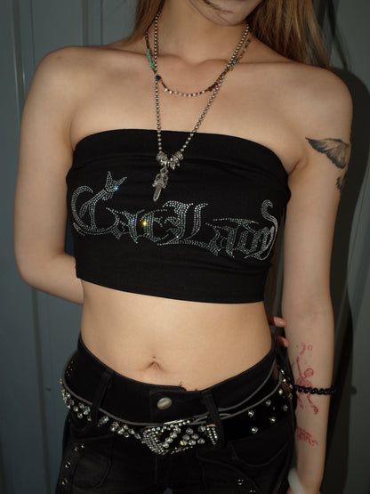 rhinestone tubetop  A581