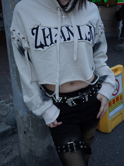 25-925 Rebel Crop Hoodie  A348