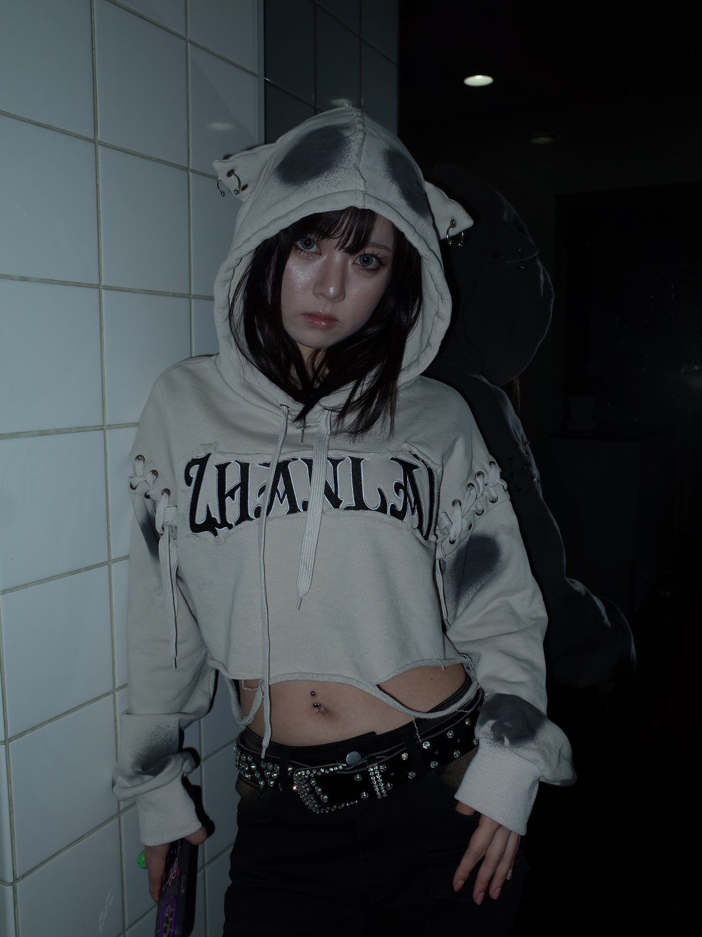 25-925 Rebel Crop Hoodie  A348