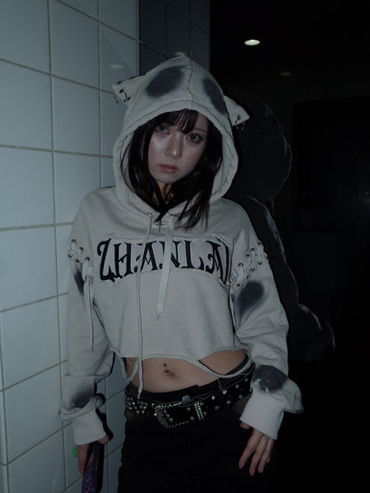25-925 Rebel Crop Hoodie  A348
