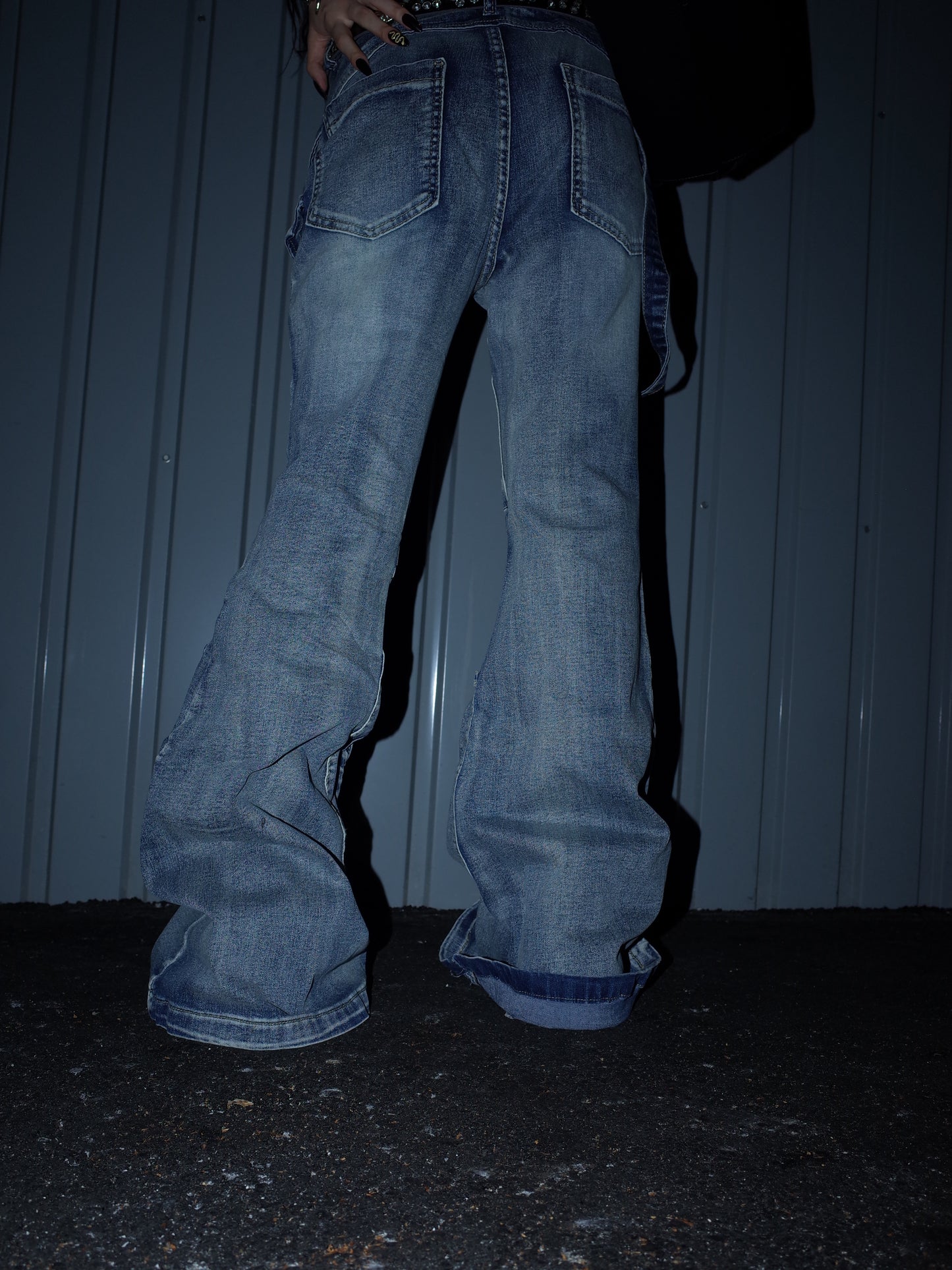 Stack Cargo Denim Pants  A533