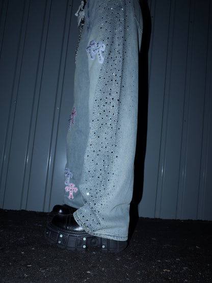 Petal Denim Pants A499